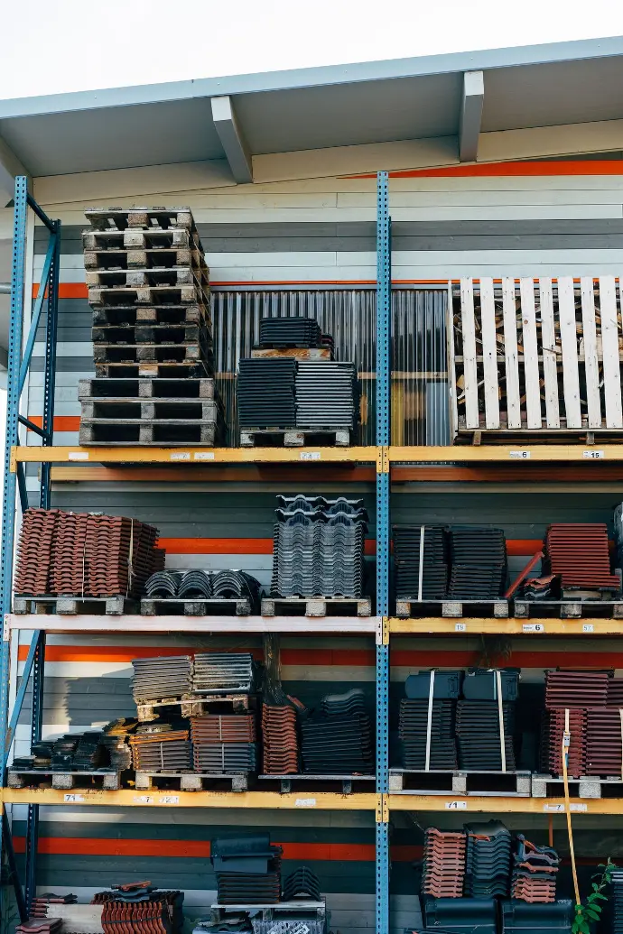 Construction Material a shelf filled with lots of different types of items